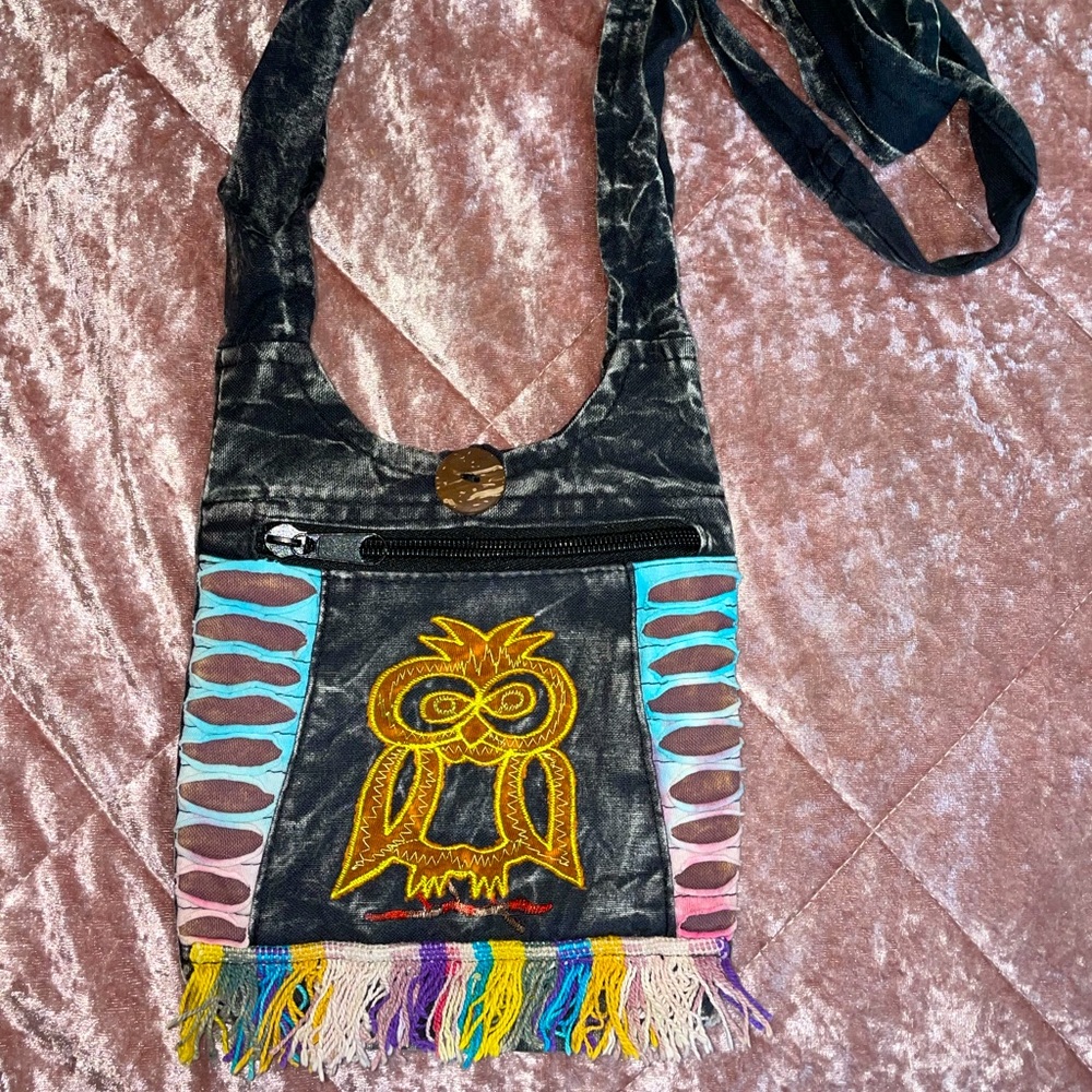Owl cloth shoulder bag